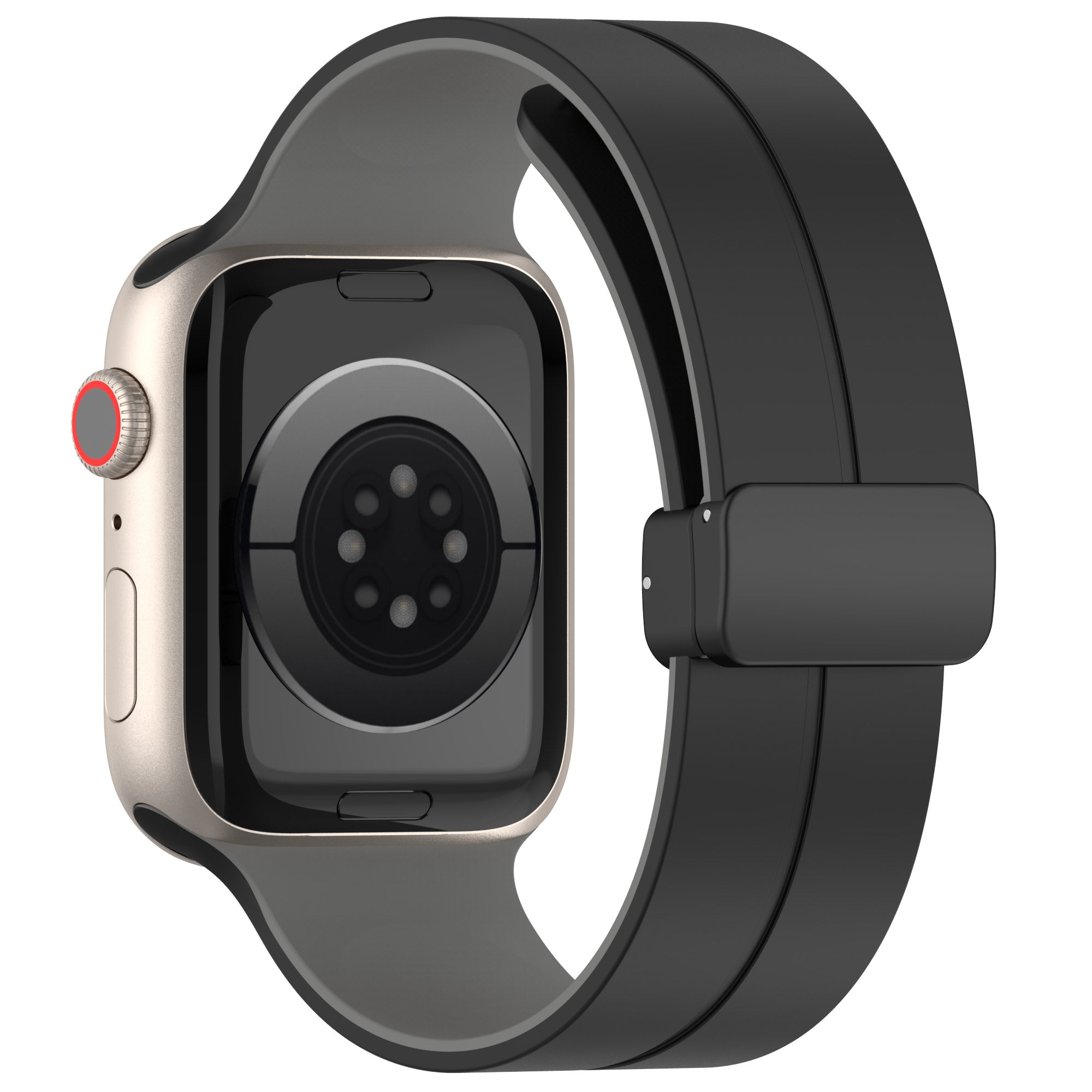 For Apple Watch Series 9 8 7 41mm 6 5 4 SE (2023) SE (2022) SE 40mm 3 2 1 38mm Magnetic Buckle Wrist Band Bi-color Silicone Watch Strap For Apple Watch Series 9 8 7 41mm 6 5 4 SE (2023) SE (2022) SE 40mm 3 2 1 38mm Magnetic Buckle Wrist Band Bi-color Silicone Watch Strap